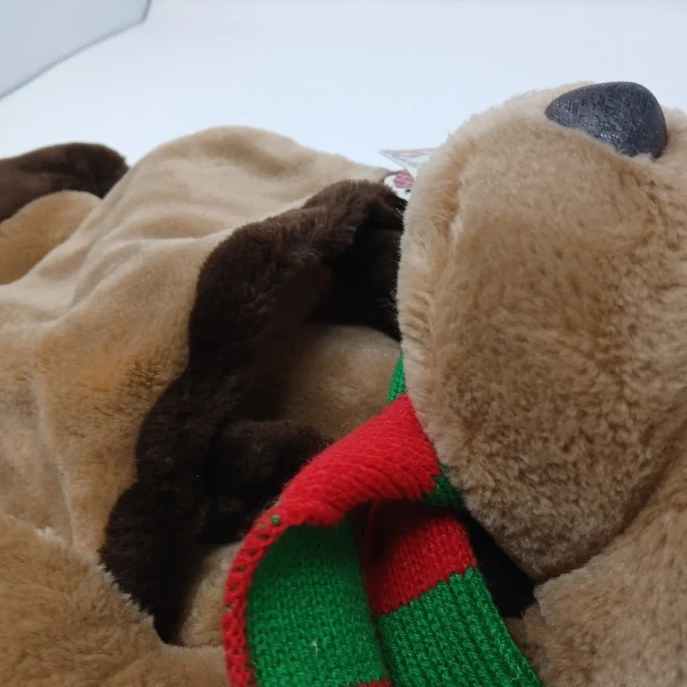 Rennoc Santas‎ Best 3D Brown Dog Christmas Stocking 20